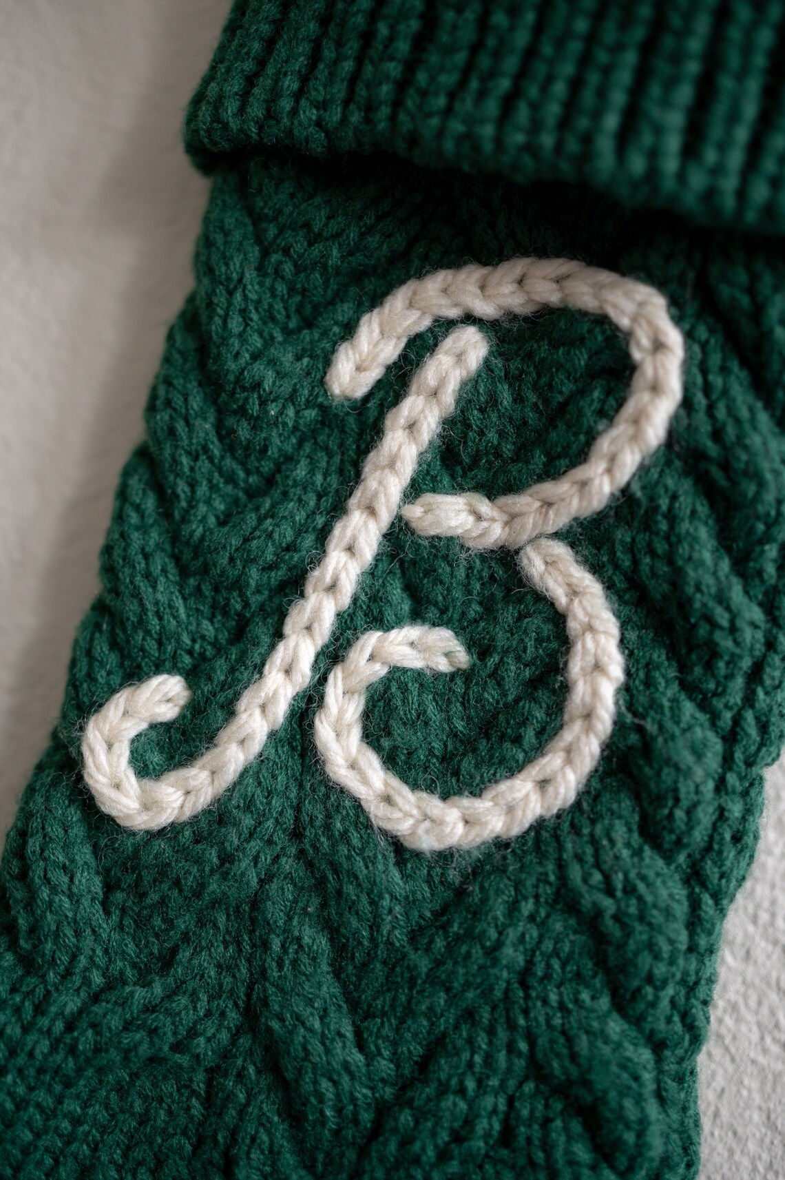 Hand Embroidered Stocking Custom Initial/name Stocking Personalized ...