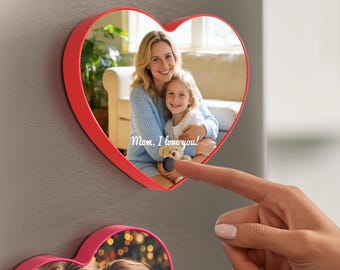 Aangepaste koelkastmagneet spraakopname foto: Moederdag aandenken, cadeaus voor moeder