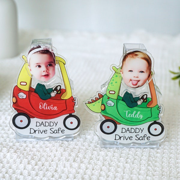 Personalized Kids Face Bobblehead: Drive Safe Car Accessory Gift