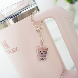 Custom Photo Stanley Charm,Stanley Accessory,Water Bottle Charm,Cup Charm,Personalized  Stanley Cup Charm,Tumbler Handle Charm