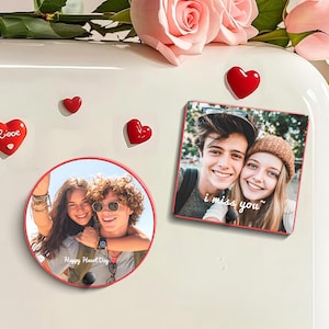 Imán para nevera con foto y grabación de voz personalizada: recuerdo de San Valentín, regalo para él