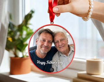 Anpassad röstinspelningsprydnad, fotominnessak, fars dag-present