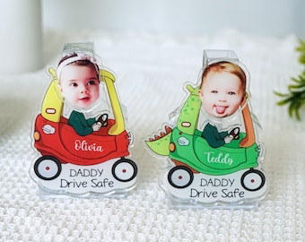 Custom face Bobblehead,Fathers Day Gift,Custom Drive Safe Car Hanger,Personalized Photo Car Ornament,New Driver Gift,Head Shaking Ornament,