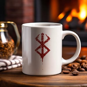 Ceramic Mug, coffee mug, cup, anime, berserk, brand of sacrifice, print, 11oz,15oz
