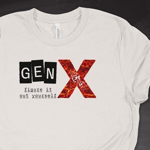 GEN X Figure it out yourself T-shirt, lava, must have for Generation X, Bella+Canvas Unisex Jersey Short Sleeve Tee