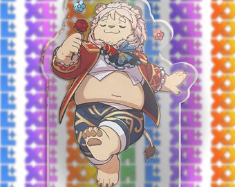 XXL Woofia Chibi Acryl Standbeeld, Furry Fandom Personage Sticker Kunstbeeldje, SFW Bara Anime Game Kunst Verzamelobject