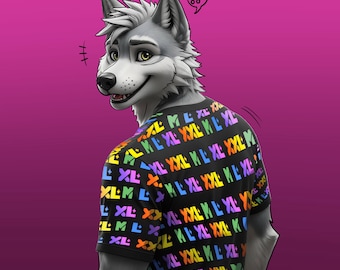 Koszulka XXL Woofia Furry Bara Game, gadżet Rainbow Buddy Rank