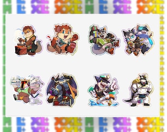 Naklejki XXL z postacią Woofia, sztuka anime Chibi Bara, naklejki winylowe z motywem furry fandom