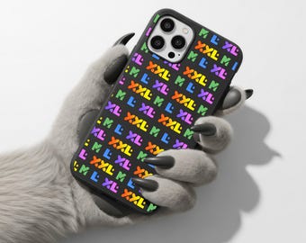 XXL Woofia Handyhülle, Rainbow Neon Bara Art, Furry Fandom Game Merch