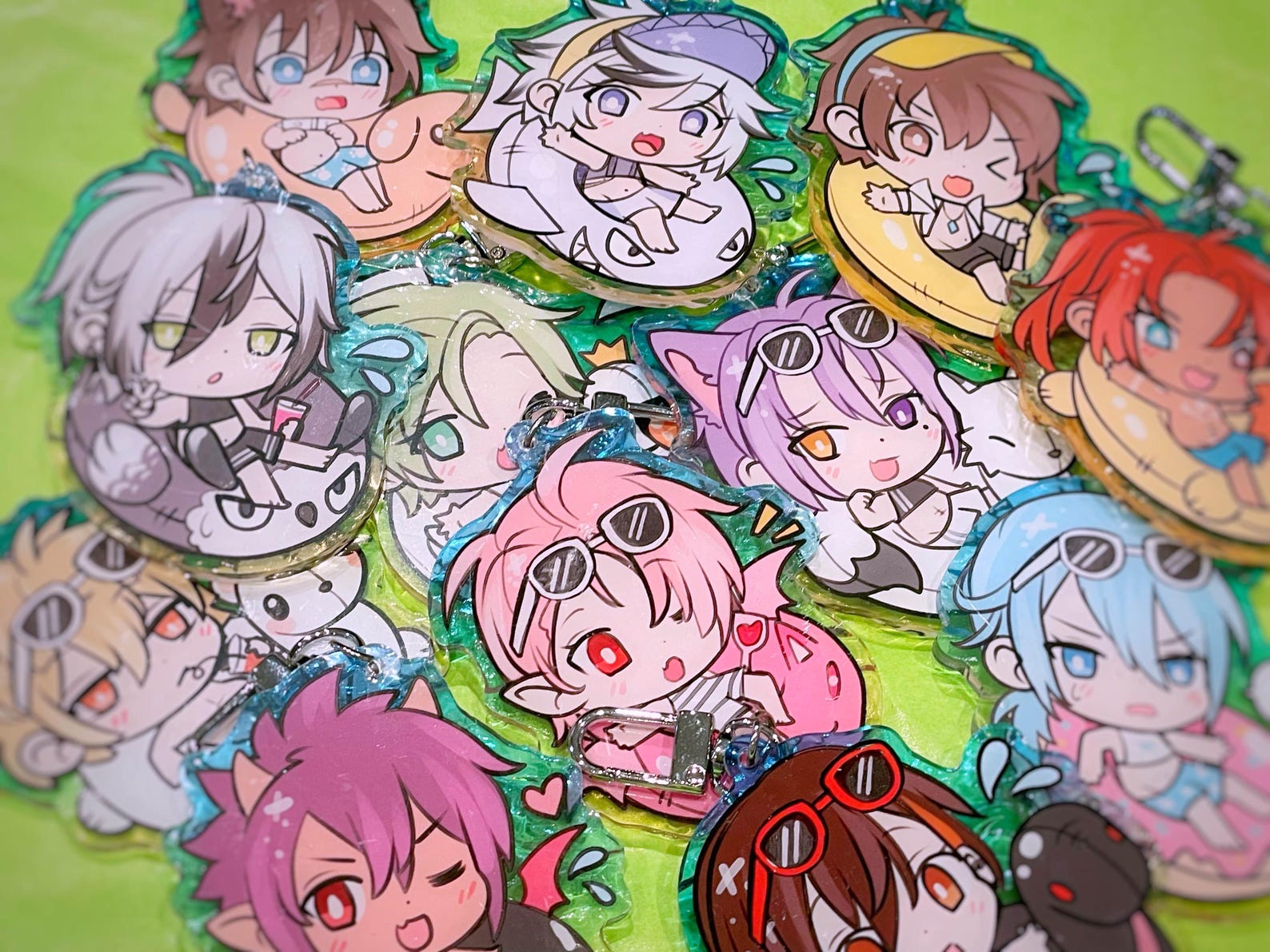 Splashtag Keychains Nu: Carnival Summer Splash Keychains - Etsy