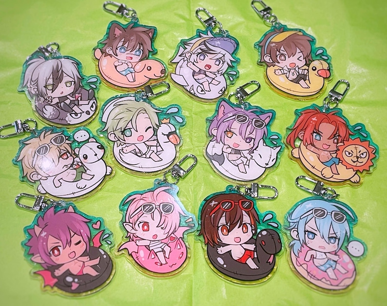 Splashtag Keychains Nu: Carnival Summer Splash Keychains - Etsy