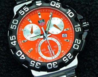 TAG Heuer Formel 1 Chronograph Quarz Ref.CAH1113 Professionelle Schweizer Orange Uhr
