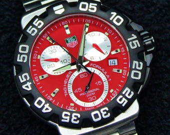 TAG Heuer Formula 1 Chronograph Quartz Ref.CAH1112 Professional Swiss Red Watch - Box&Paper