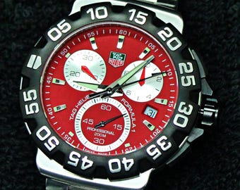 TAG Heuer Formel 1 Chronograph Quarz Ref.CAH1112 Professionelle Schweizer Rote Uhr