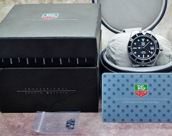 Vintage Tag Heuer 1000 Professional Watch 980.013B - Classic Black Dial with Box&Paper