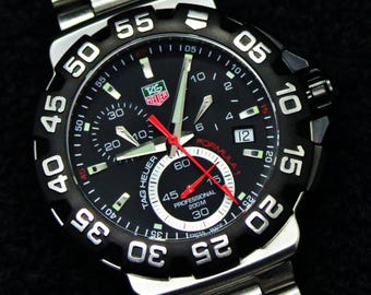 TAG Heuer Formula 1 Chronograph Quartz Ref.CAH1110 Professional Swiss Black Watch - Box&Paper