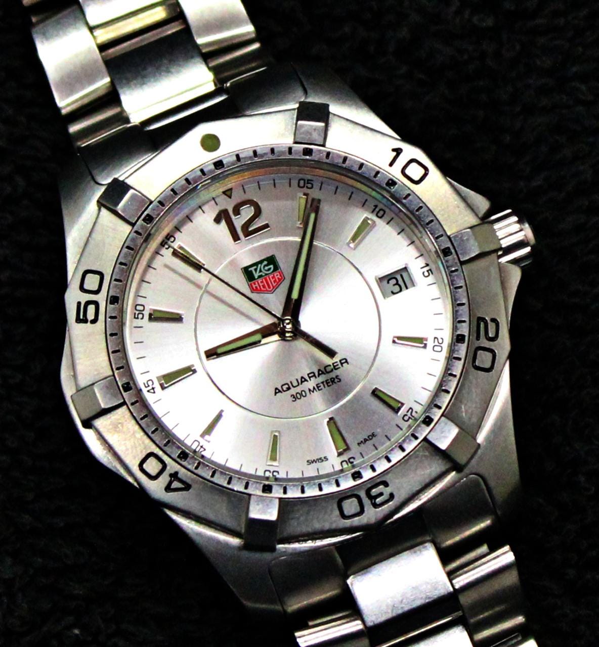 Vintage Tag Heuer Aquaracer 300M Watch WAF1112 - Classic Silver