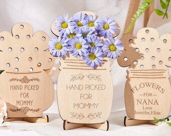 Personalized Picked For Mommy Flower Stand, Fresh Flower Holder, Flower Stand, Mommy Flowers, Flower Holder, Flower Vase, Mother's Day Gift