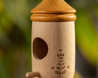 Casa per colibrì in legno fatta a mano, Casa per colibrì nidificante all'aperto, Casa per colibrì personalizzata, Regali per il giardinaggio, Decorazioni per la casa, Regali per la casa