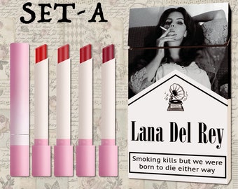 Lana Del Rey Lipsticks Set, Lana Del Rey Merch, Lana Del Rey Poster Box, Bridesmaid gift, Birthday gift, Gift for her