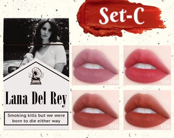 Lana Del Rey Lipsticks Set, Lana Del Rey Merch, Lana Del Rey Poster Box, Bridesmaid gift, Birthday gift, Gift for her