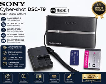 SONY Cyber-shot DSC-T9 本体 付属品セット Vintage Pink Sony Cybershot DSC-T99 Camera With Accessories - Etsy