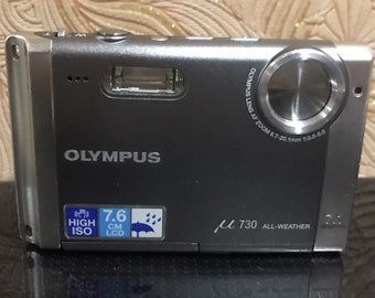 Camera Olympus u 730 7.1 MP Digital Camera - Silver Retro Camera