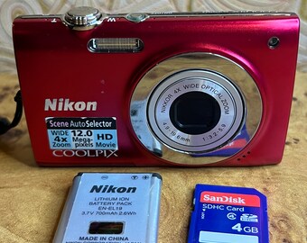 Camera Coolpix digital Nikon s2550 Red Camera 12 Mega-pixels 4 Zoom