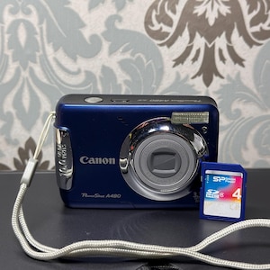 Canon PowerShot A480 Digitalkamera, blau – 10 MP, 3,3-facher Zoom – getestet – funktioniert