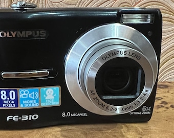 Olympus FE FE-310 8.0MP Digital Camera - Black Tested