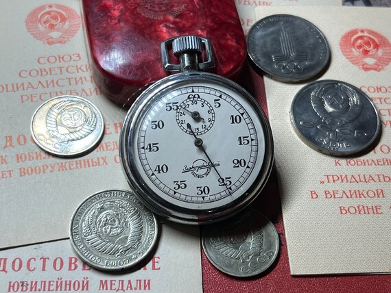 Vintage Stopwatch Zlatoust 1980's Mechanical Vint… - image 5