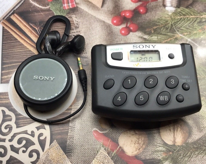 Vintage Sony Walkman SRF-M37V Portable AM/FM Weather Radio Headphones ...