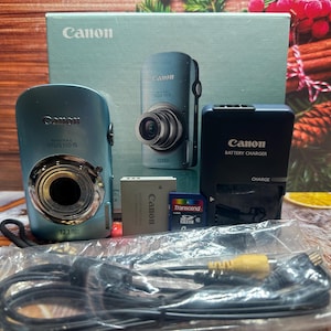 Canon IXUS 110 IS 12.1 MP Blue Compact Digital Camera Battery&Charger Tested Camera Canon Ixus Digital