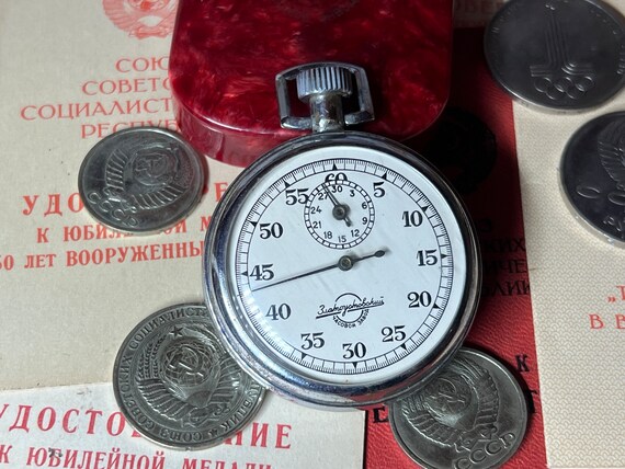 Vintage Stopwatch Zlatoust 1980's Mechanical Vint… - image 3