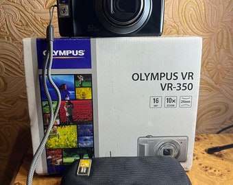 Olympus VR-350 16.0MP Compact Digital Camera black Box of documents