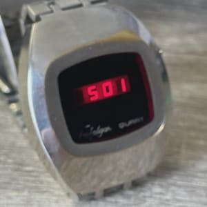 Vintage Trafalgar LED Quartz Digital Watch – 1970s Retro – Works! Rare Watch Red