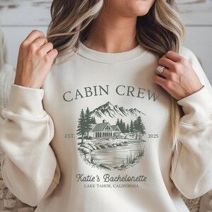 Vintage Custom Camp Bachelorette Party Sweatshirt, Cabin Crew Sweatshirts, Mountain Bride Camp, Hiking Bridal Party gifts, Lake Bachelorette