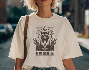 In My Feral Era Racoons Shirt, Raccoon Shirt Mystical Tee, Raccoon Lovers, Retro Raccoon Moon Tshirt, Tarot Card Shirts, Raccoon Gifts