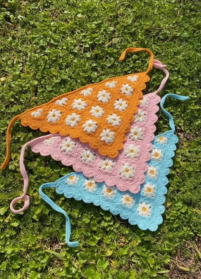 Daisy square pattern - Etsy 日本