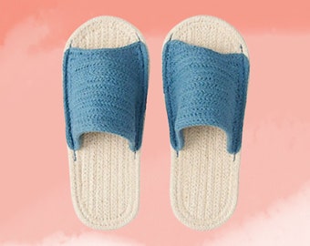 Classic Washable Unbleacjed Cotton Indoor Sandals Slippers Unisex FedEx