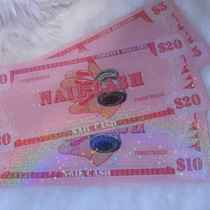 Salon money, lash cash, gift certificate, cash voucher, mini lash cash size