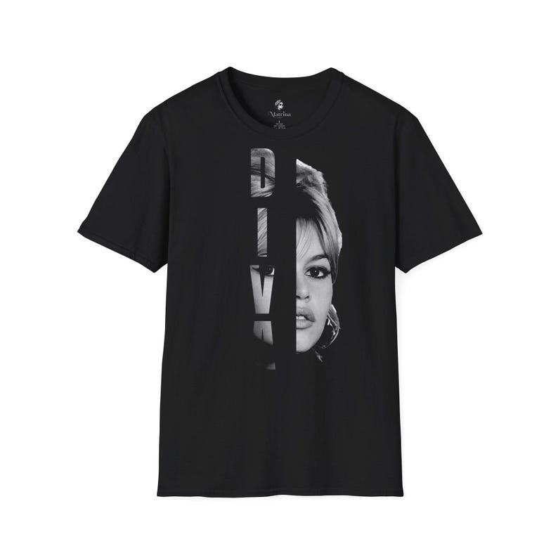 Brigitte Bardot Portrait Tee | Diva Graphic T-Shirt image 1