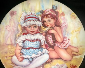 Assiette vintage Petite fille danseuse en édition limitée