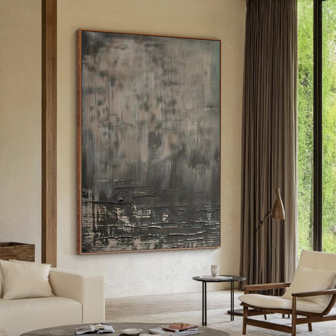 Textured Abstract Wabi Sabi Painting – Handmade Neutral Wall Art With ...
