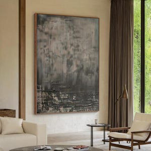Textured Abstract Wabi Sabi Painting – Handmade Neutral Wall Art with Raw Earth Tones and Rustic Layers for Modern Minimalist Decor