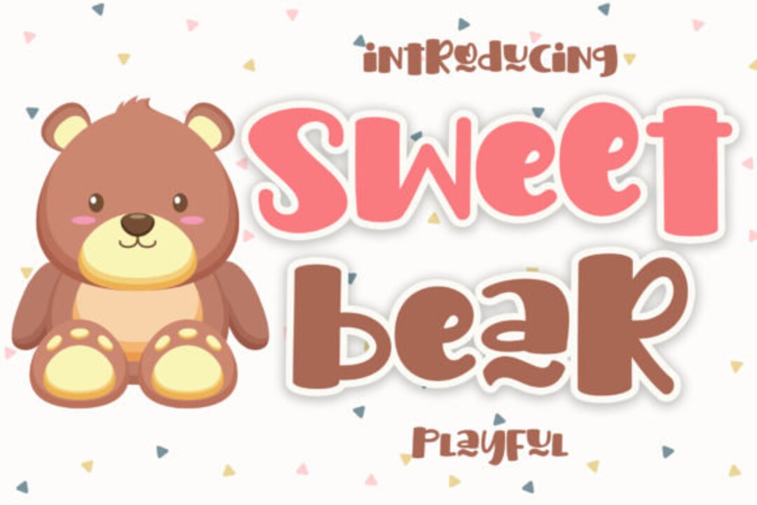 Sweet Bear Font, Display Font, Cricut Font, Casual Font, Modern Font ...