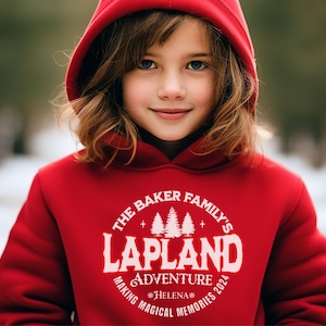 Personalised Lapland Hoodie 2024 Lapland Adventure Matching Christmas Family Top Christmas Jumper Lapland Clothing