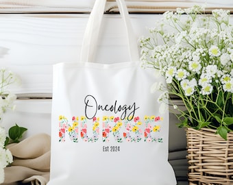 Oncology Nurse Tote Bag Gift For Nursing Student Canvas Tote Bag Nurse Graduation Gift RN Thank You Gift Personalized Custom Nursing Bag