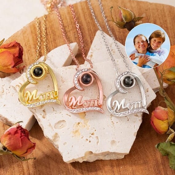 Personalized Photo Projection Mom Necklace