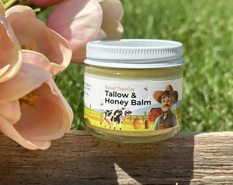 Tallow Balm All Purpose Skin Moisturizer Grass Fed and Grass Finished All Natural